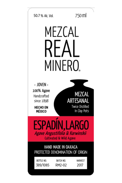 Real-Minero-Mezcal-Espadin,-Largo-Artesanal