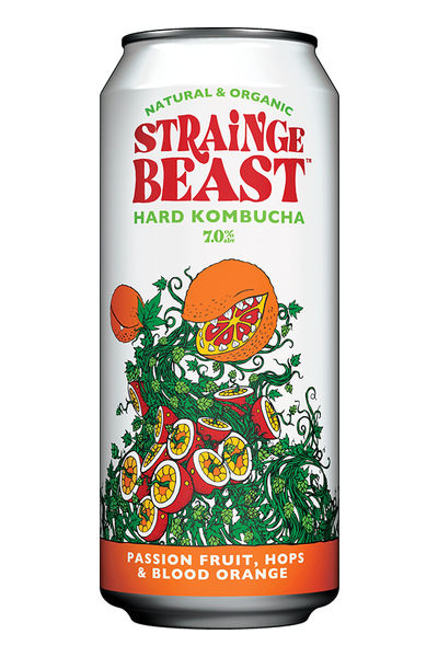 Strainge-Beast-Passion-Fruit,-Hops-&-Blood-Orange-Hard-Kombucha