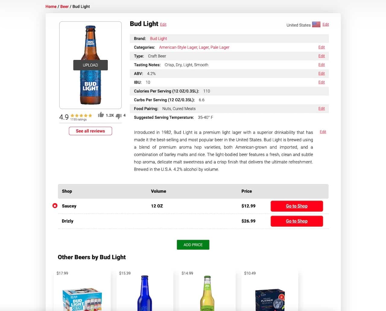 Sell beer online